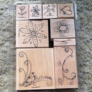 Stampin' Up! Doodle this and doodle that rubber wooden stamp sets